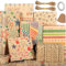 ROELLY Geschenkpapier, 8-Teiliges Umweltfreundliches Kraftpapier-Geschenkpapier Geburtstag, 70 * 50 cm Geschenkpapier Kinder, Verwendet für Geburtstage, Partys, Weihnachten,Wrapping Paper