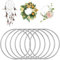 vcsjw 10 Stück Metallringe Zum Basteln,Metallring 10cm,Handwerkliche Metallring,Metallringe,Silber Traumfänger Ringe, Drahtring Traumfänger Metallringe, Für DIY Floral Hoop,Wandbehang,Hochzeitskranz