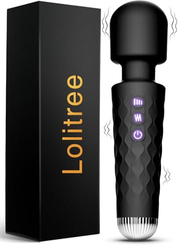 Wand Vibrator Sex Toys for Woman, 20x10 Powerful Magic Flexible Wand Massager, Quiet Vibrater Water Resistant Handheld Vibrators for Clitoris Stimulation, Lolitree Anal Dildo Adult Sex Toys for Couple