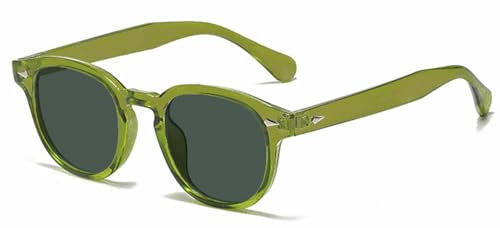 LHSDMOAT Retro Depp-Stil Round Sonnenbrille Herren Damen - Vintage 70er Jahre UV400-Schutz sunglasses für Fahrten, Reisen & Outdoor Aktivitäten