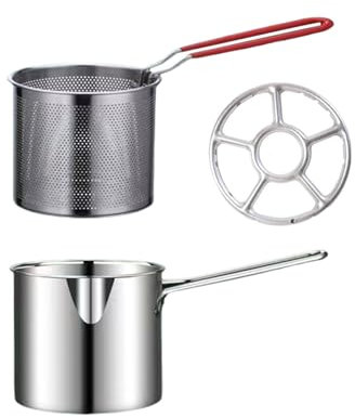 Friteuses Multifonctionnelles en Acier Inoxydable 304 Casseroles Outils de Cuisine Accessoires de Cuisine pour Cuisine Familiale Restaurants Et Camping
