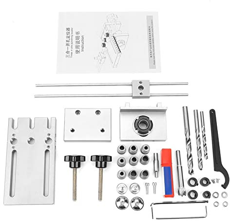 Guía de Taladro Ajustable, con Bujes de Perforación de 6/8/10 Mm, para Trabajar la Madera