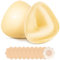 ANGELEMM Sticky Push Up Bra Inserts - Double Sided Sticky Bra Boobspush Up Pads, Women's Adhesive Push Up Bras, Reusable Silicone Stick on Bra Inserts for Swimsuit Sport Bra, Cup B Beige