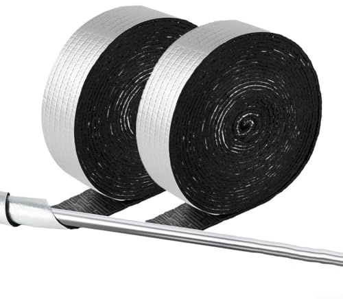 Snowchecking 2 Rollen Rohrisolierungsband 10.0m Länge 2 Zoll Breite Outdoor Schaumstoff und Folie Rohrwicklung Isolierband Selbstklebend für Winterschutz