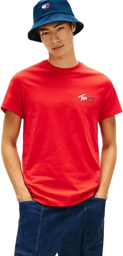 Tommy Jeans Herren TJM Slim Sign Chest Ss Tee EXT Dm0dm22538 S/S T-Shirt (1er Pack)