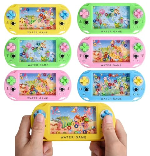 Wasser Flipper Kinder, 6 Stück Handheld Spiel Geduldsspiel , Mini Wasser Ring Spiel, Wasserflipper Fische Mitgebsel, Kindergeburtstag Geschenke