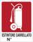 M-ITALY CARTELLO SEGNALETICO - ESTINTORE CARRELLATO N° - Adesivo Extra Resistente, Pannello in Forex, Pannello In Alluminio (Adesivo, 10x15 cm)