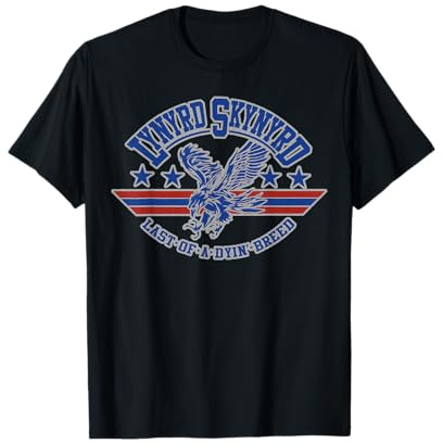 Lynyrd Skynyrd Dyin Breed Logo US Flag 70s Classic Rock Band T-Shirt