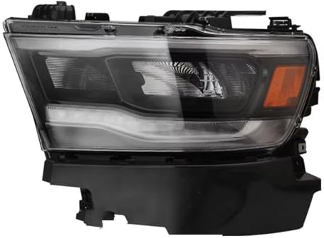 Ropaix Feux Circulation Diurne Pour Dodge Pour RAM 1500 2019-2020 Pour CLASSIC 2019-2021 Lampe De Tête Phare À LED Complète Phare Virage Jaune DRL Feux Avants Auto(Droite)