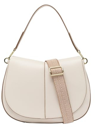 Gianni CHIARINI Helena Round Damentasche aus weißem Leder