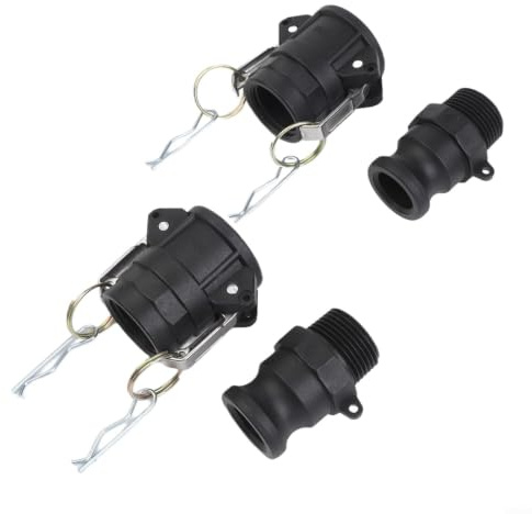 Raccordi Camlock tipo D e F con struttura in polipropilene per raccordi per tubi da 1 a 2 in serbatoi pompe e sistemi di trasferimento (2,5 cm)