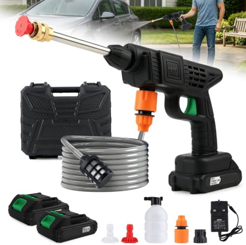 TBRFP Cordless Jet Wash 960PSI, Portable Pressure Washer with 2 Batteries