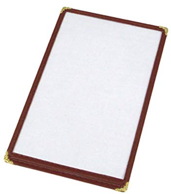 Winco Single Menu Cover, 8.5-Inch x 5.5-Inch, Black
