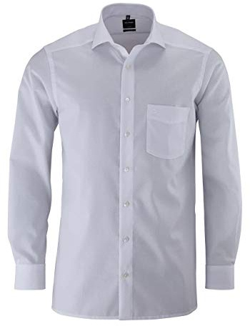 Herren Hemd 'Modern Fit' Langarm 01 weiß Gr.39