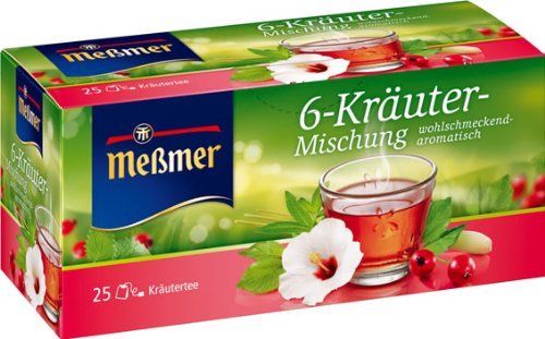 Meßmer 6-Kräuter 25 TB, 4er Pack (4 x 50 g)