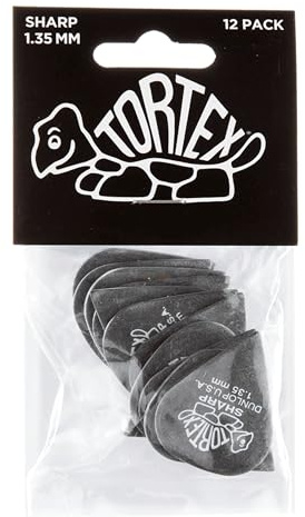Dunlop Tortex Sharp 135 schwarz (12 Stück)