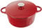 IBILI - Cocotte redonda roja 24x11,5 cm, Hierro fundido, Apta para induccion