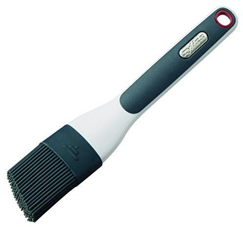 Zyliss E980092 Silicone Pastry Brush, 21cm, Grey/White, Ideal for spreading of egg washes, glazes, butter, basting, Dishwasher Safe