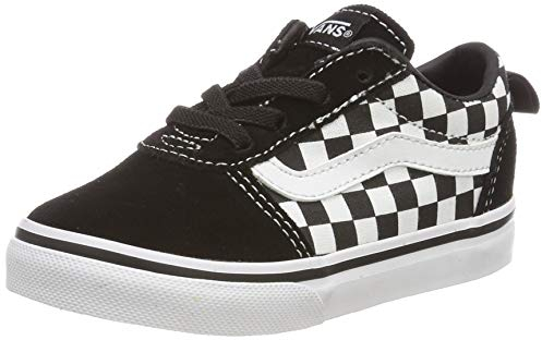 Vans Ward Slip-on Canvas - Sneaker Unisex Bimbi 0-24, Nero ((Checkers) Black/True White Pvc), 20 EU
