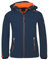 Trollkids Kinder Softshell Jacke Trollfjord, Mystik Blau/Orange, Größe 140
