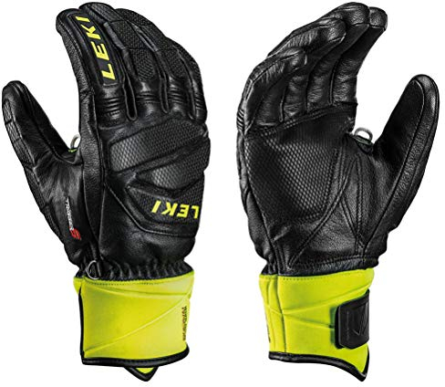 LEKI Worldcup Race Downhill S Skihandschuhe, Schwarz, 10,5