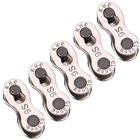 kettenschloss 9 fach,Fahrradkettenglied, 5 Paare Hochleistungsfahrrad-Schnellverschlussketten-Mater-Verbindungs-Magie-Gelenk-Verbindungsstück für 8/9/10 Geschwindigkeit(9 speed)