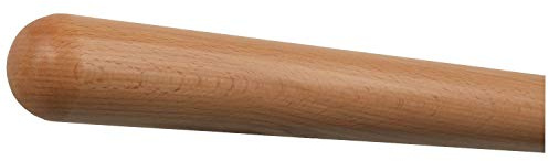 TIBU Buche Holz Handlauf Geländer 30-500cm Wandhandlauf Wand Treppe Stange Griff, Länge 300 cm und Enden Halbkugel gefräst