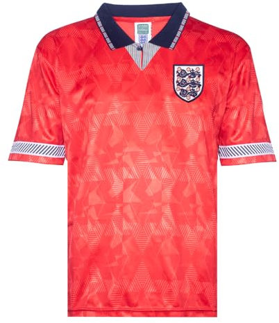 England 1990 World Cup Finals Away Retro Shirt Red XS Polyester
