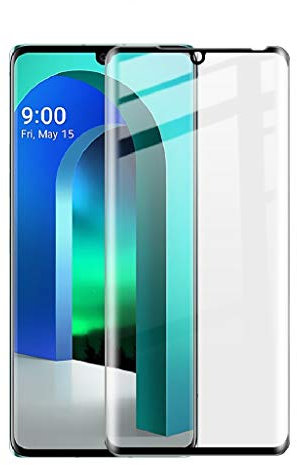 FanTing para LG Velvet Protector de Pantalla,[dureza 9H,Cobertura Total,Sin Burbujas],Membrana de Vidrio Templado Resistente a los arañazos para LG Velvet-Negro(1 Pieza)