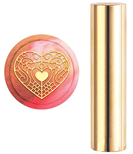 CRASPIRE Cire Sceau Timbre Amour, Cire à Cacheter Timbres Coeur Mini Laiton Timbre Pistolet Cire Joint 15mm pour Enveloppe Invitation Mariage Embellissement Bouteille Décoration Carte-Cadeau