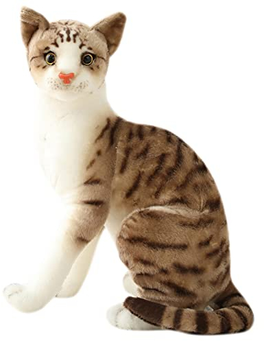 LICHENGTAI Realistic Cat Simulation, Soft Plush Kitten Toy, Home Decor Pet, Photography Prop, Gift for Kids & Adults, 35cm