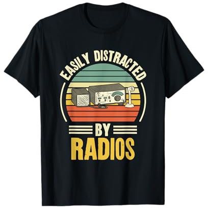 Easily Distracted By Radios Ham Radio Amateur Operator T-Shirt