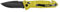 TB Outdoor - Couteau CAC® - Couteau Armée Française - Survie et Outdoor - Lame Lisse Anti-Corrosion - Manche PA6 FV Jaune Fluo- Lame utile 85mm