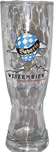 AngiesStrickZauber Bierglas/Bavaria/Weißbierglas/Glas / 1 x 0,5 Liter/Weizenbierglas/Gläser