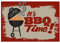 LILENO HOME Grill u. BBQ Matte 75 x 120 cm (Its Time Rot Beige) - als perfekte bodenschutz Unterlage für Gas Holzkohlegrill - Grillunterlage Bodenschutzmatte Familien-Grillabend, 70185