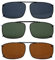 Eyekepper Wide Lens 3-pack Clip-on Polarized Sunglasses
