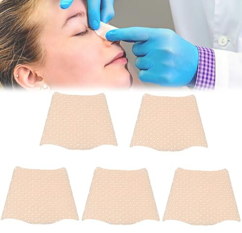 Stecche nasali termoplastiche, protezione di supporto esterno del naso per frattura del naso, settoplastica per rinoplastica, otorinolaringoiatriche, immobilizzazione ortopedica, 5 pezzi (S)