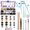 Swpeet Leather Snap Fasteners Kit 90 Set di chiusure a scatto in pelle e pinze a scatto da 12,5 mm, con 4 accessori di fissaggio, chiusure a scatto in pelle