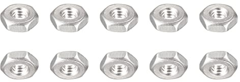 DTGN #6-32(UNC) Sechskant Muttern - 10Pack - Gut für Haus Garage Reparatur - 304 Edelstahl Sechseckig Muttern - Silber Ton