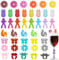 Furuising 42Pcs Wine Glass Charms, Silicone Wine Glass Markers, Reusable Party Reception Glass Identifiers, Wine Accessories Mark for Party