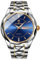 Avaner Montre Hommes en Acier INOX-Aiguilles Luminescentes-Mouvement Analogique à Quartz-Montre étanche-Montre pour Couple-Calendrier/Semaine Disponible-Bleu