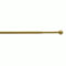 Vitragenstange rund 8 mm mit Kugelendknopf aus Messing, Gardinenstange ausziehbar 1 Stück mit Haken (80-100 cm, messing matt)