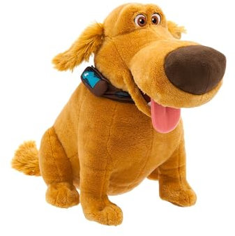 Disney Store Offizieller Dug Mittelgroßes Plüschtier, Oben, 29cm, Pixar Süße Kuscheltierfigur, Golden Retriever mit Flauschigen Ohren und Wedelnder Zunge
