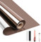 Arthome Vinilo Ventana Privacidad Anti Sol Bloqueo Espejo Película No Adhesiva Estática Cling Control de Calor Reflectante Vidrio Vinilo Decorativos para Hogar, Oficina, 90cmx460cm, Marrón
