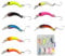 duisoad 8 Stück Forellen Wobbler Set Angelköder Set Kunstköder Wobbler Forelle mit Einzelhaken für Verwendung in Süßwasser, Salzwasser, Forelle, Barsch