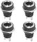 Comforty Lot de 4 connecteurs DC femelle 2 broches 5,5 x 2,1 mm Fiche creuse femelle DC Power Jack femelle (4)