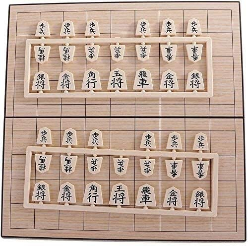 SXQYRD Tragbares Schachset International New Study Shogi Japanisches Brettspiel mit zusammenklappbarem Holzschachbrett für Anfänger Kida Erwachsene