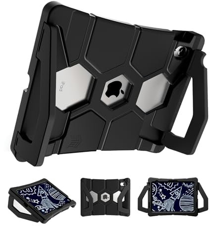STM Goods Duxling - Funda para iPad (A16/10ª generación) para niños, ultra protectora, diseño de dos asas que permite un fácil transporte y funciona como soporte multiángulo, ideal para padres,