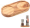 Litinliv Salz-und Pfeffermühlentablett, Holzuntersetzer,Tablett Aus holz Kann als Kerzentablett, Untersetzer Holz für Salz und Pfeffermühle Set,Pfeffermühlenhalter und Ablage (Innendurchmesser 5.8 cm)