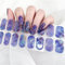 Semi Cured Gel Nail Strips, 22 Stickers Semi Cured Gel Nail Wraps, Blue Glitter Nail Wraps Gel Nail Strips Easy Apply & Remove for Salon-Quality Manicure UV/LED Lamp Required